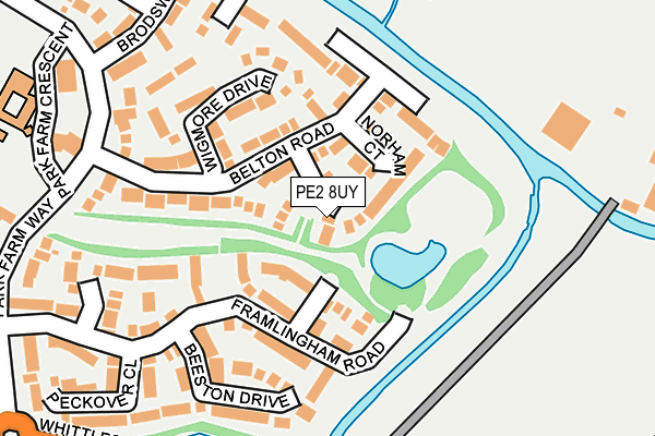PE2 8UY map - OS OpenMap – Local (Ordnance Survey)