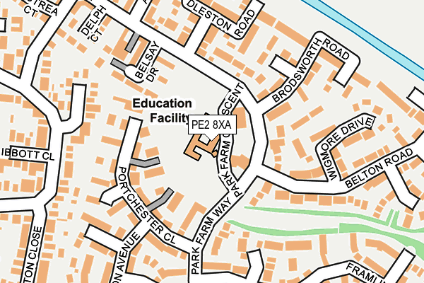 PE2 8XA map - OS OpenMap – Local (Ordnance Survey)