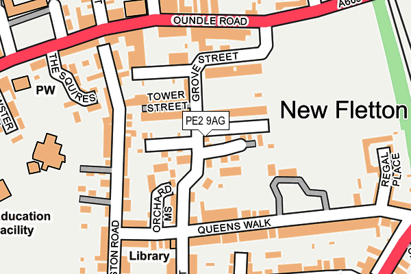 PE2 9AG map - OS OpenMap – Local (Ordnance Survey)