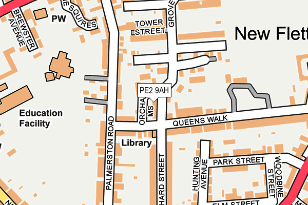 PE2 9AH map - OS OpenMap – Local (Ordnance Survey)