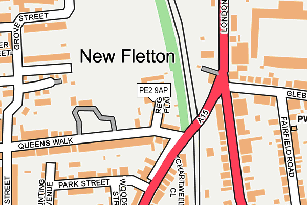 PE2 9AP map - OS OpenMap – Local (Ordnance Survey)