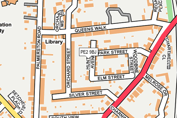 PE2 9BJ map - OS OpenMap – Local (Ordnance Survey)