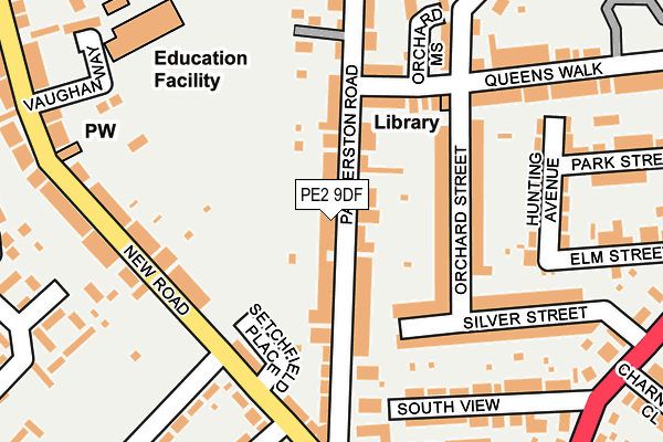 PE2 9DF map - OS OpenMap – Local (Ordnance Survey)