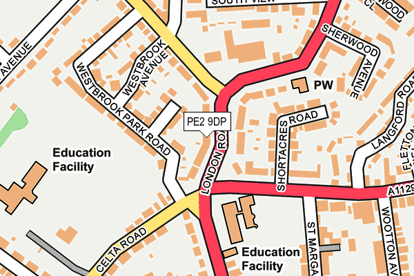 PE2 9DP map - OS OpenMap – Local (Ordnance Survey)