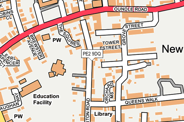 PE2 9DQ map - OS OpenMap – Local (Ordnance Survey)