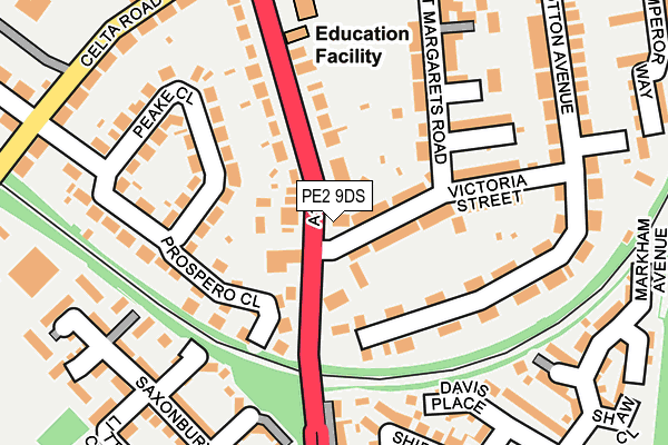PE2 9DS map - OS OpenMap – Local (Ordnance Survey)