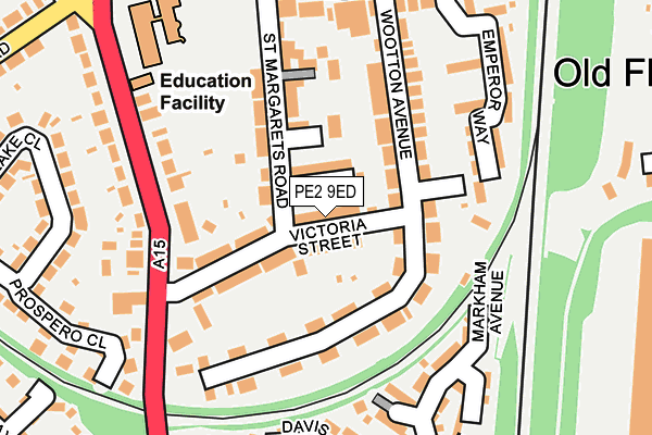 PE2 9ED map - OS OpenMap – Local (Ordnance Survey)