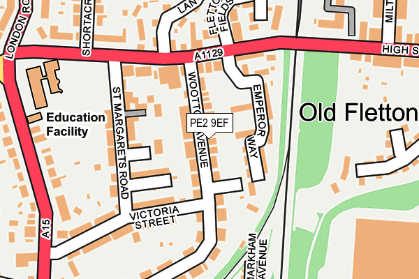 PE2 9EF map - OS OpenMap – Local (Ordnance Survey)