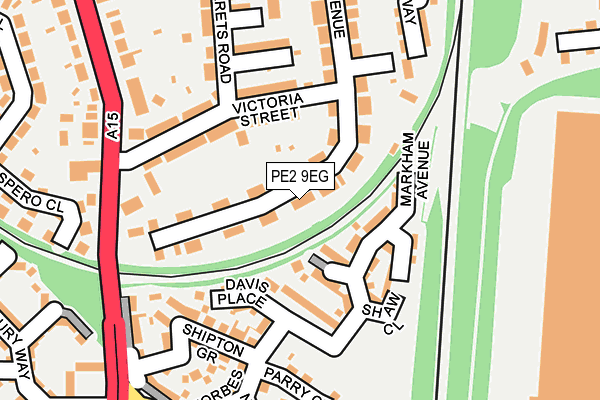 PE2 9EG map - OS OpenMap – Local (Ordnance Survey)