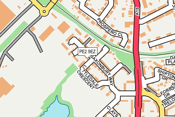 PE2 9EZ map - OS OpenMap – Local (Ordnance Survey)