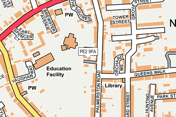 PE2 9FA map - OS OpenMap – Local (Ordnance Survey)