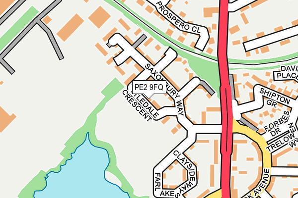 PE2 9FQ map - OS OpenMap – Local (Ordnance Survey)
