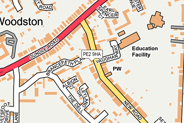 PE2 9HA map - OS OpenMap – Local (Ordnance Survey)