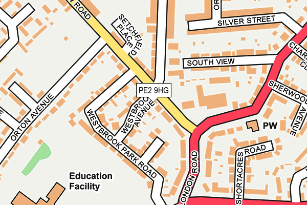 PE2 9HG map - OS OpenMap – Local (Ordnance Survey)