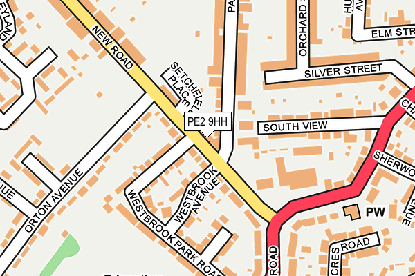 PE2 9HH map - OS OpenMap – Local (Ordnance Survey)