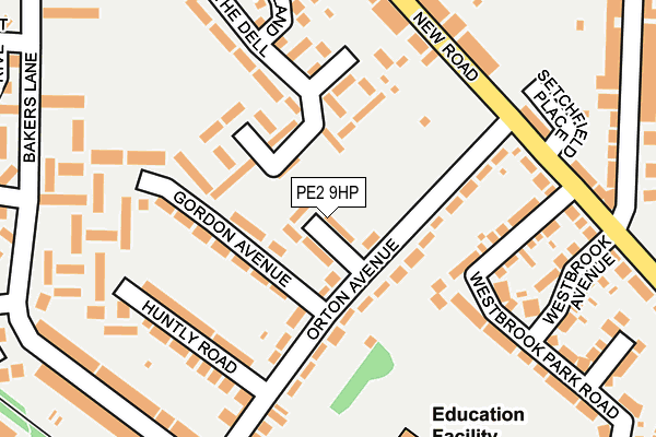 PE2 9HP map - OS OpenMap – Local (Ordnance Survey)