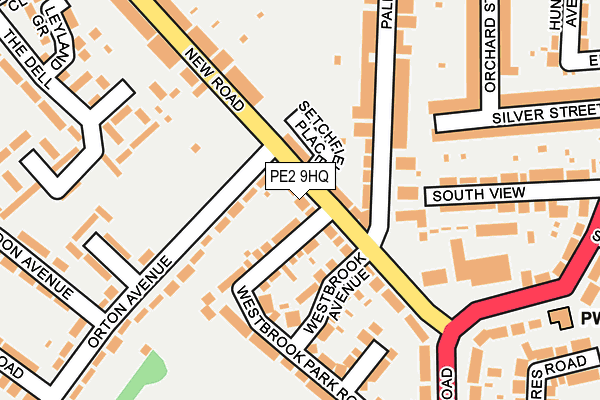 PE2 9HQ map - OS OpenMap – Local (Ordnance Survey)