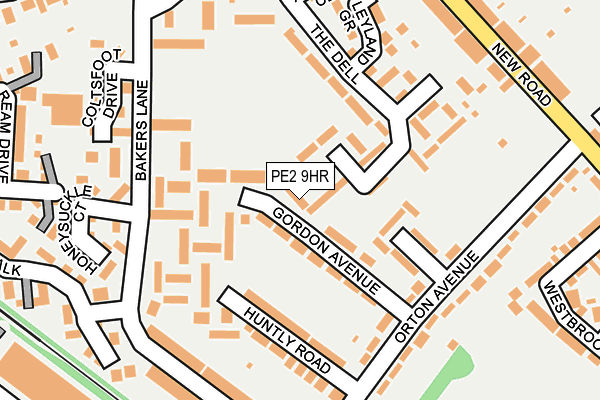 PE2 9HR map - OS OpenMap – Local (Ordnance Survey)