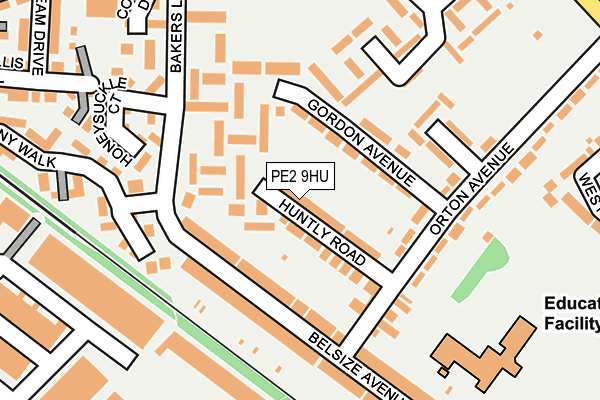 PE2 9HU map - OS OpenMap – Local (Ordnance Survey)