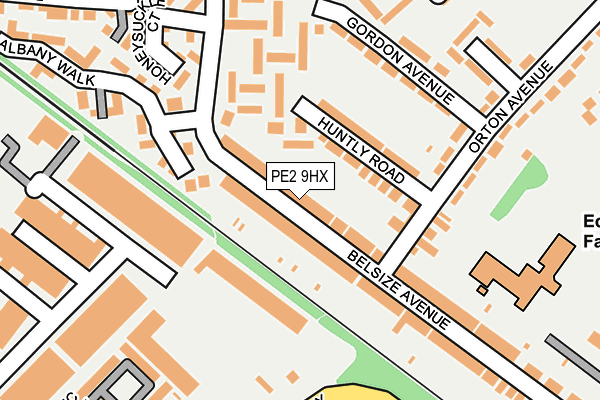 PE2 9HX map - OS OpenMap – Local (Ordnance Survey)