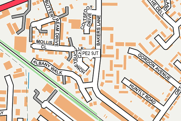 PE2 9JT map - OS OpenMap – Local (Ordnance Survey)