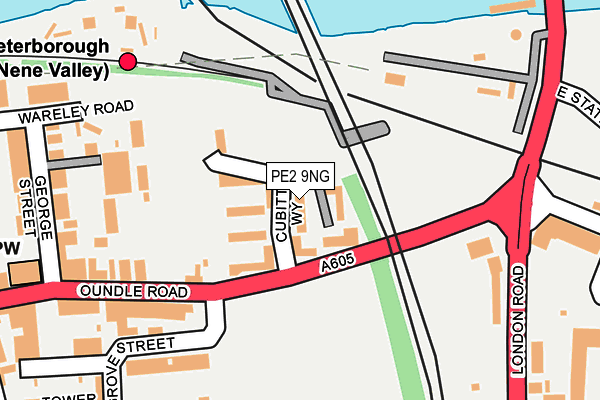 PE2 9NG map - OS OpenMap – Local (Ordnance Survey)