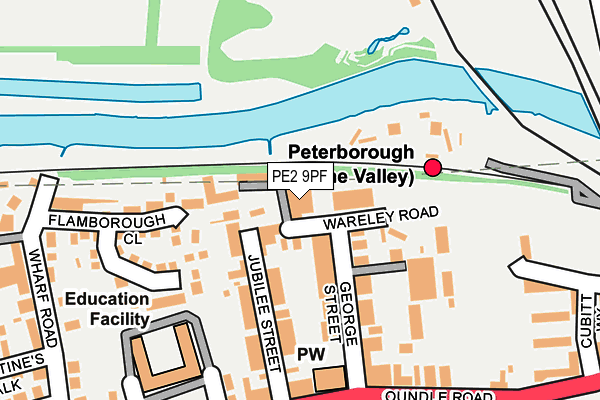 PE2 9PF map - OS OpenMap – Local (Ordnance Survey)