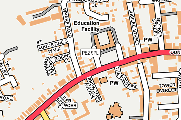 PE2 9PL map - OS OpenMap – Local (Ordnance Survey)