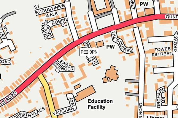 PE2 9PN map - OS OpenMap – Local (Ordnance Survey)