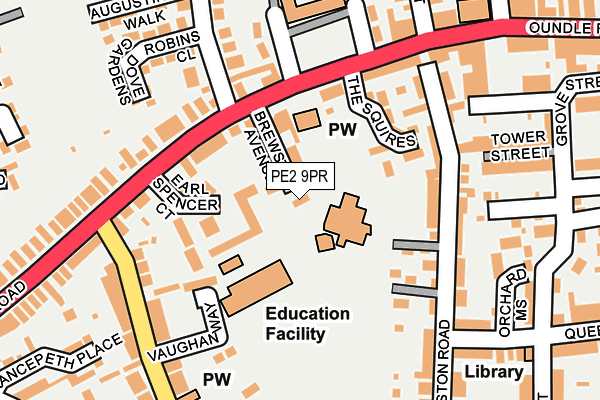 PE2 9PR map - OS OpenMap – Local (Ordnance Survey)