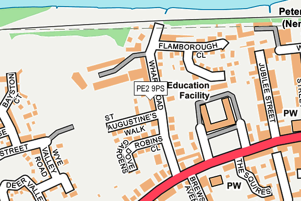 PE2 9PS map - OS OpenMap – Local (Ordnance Survey)