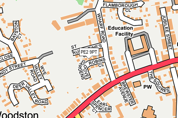 PE2 9PT map - OS OpenMap – Local (Ordnance Survey)