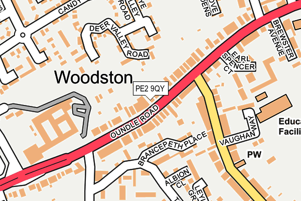 PE2 9QY map - OS OpenMap – Local (Ordnance Survey)