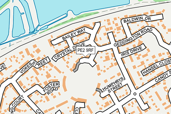 PE2 9RF map - OS OpenMap – Local (Ordnance Survey)