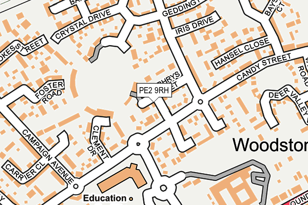 PE2 9RH map - OS OpenMap – Local (Ordnance Survey)