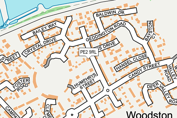 PE2 9RL map - OS OpenMap – Local (Ordnance Survey)