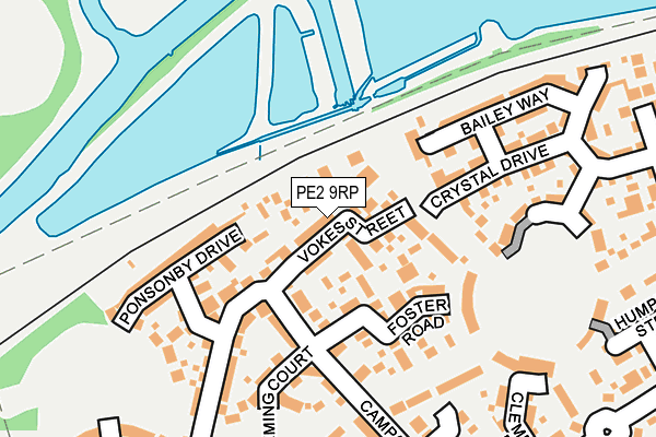 PE2 9RP map - OS OpenMap – Local (Ordnance Survey)