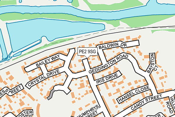 PE2 9SG map - OS OpenMap – Local (Ordnance Survey)