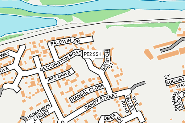 PE2 9SH map - OS OpenMap – Local (Ordnance Survey)