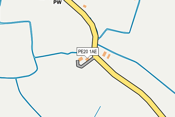 PE20 1AE map - OS OpenMap – Local (Ordnance Survey)