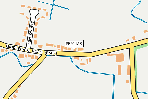 PE20 1AR map - OS OpenMap – Local (Ordnance Survey)