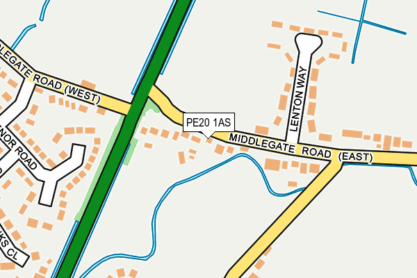 PE20 1AS map - OS OpenMap – Local (Ordnance Survey)