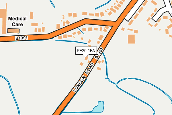PE20 1BN map - OS OpenMap – Local (Ordnance Survey)