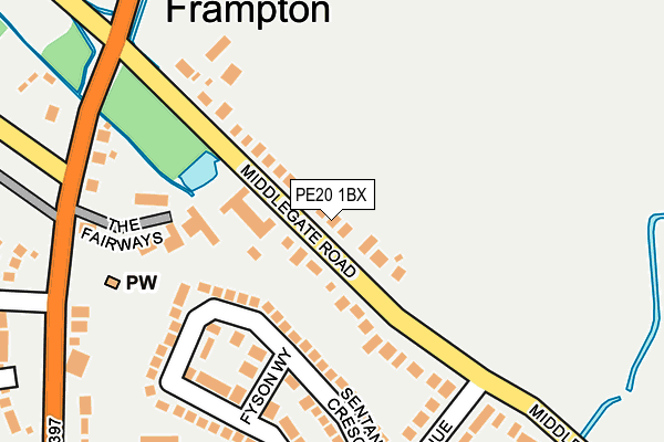 PE20 1BX map - OS OpenMap – Local (Ordnance Survey)