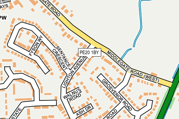 PE20 1BY map - OS OpenMap – Local (Ordnance Survey)