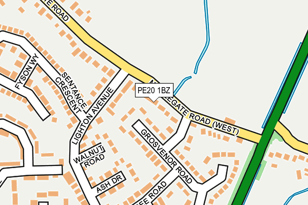 PE20 1BZ map - OS OpenMap – Local (Ordnance Survey)