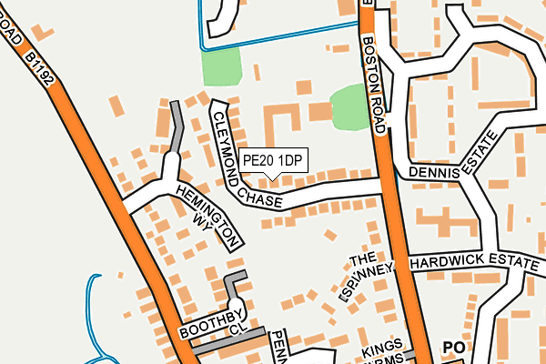 PE20 1DP map - OS OpenMap – Local (Ordnance Survey)