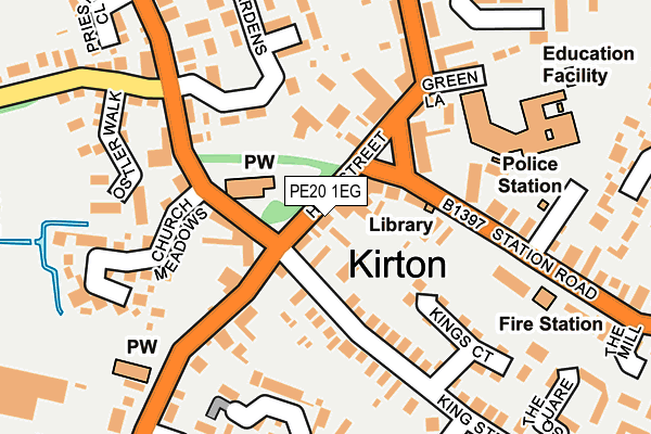 PE20 1EG map - OS OpenMap – Local (Ordnance Survey)