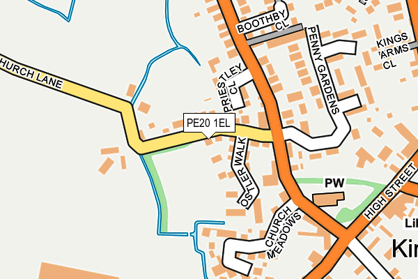 PE20 1EL map - OS OpenMap – Local (Ordnance Survey)