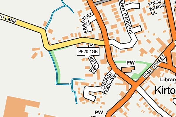 PE20 1GB map - OS OpenMap – Local (Ordnance Survey)